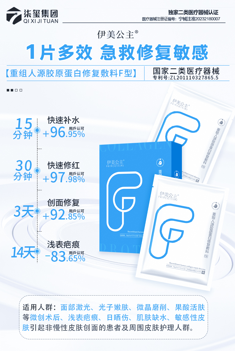 重组人源胶原蛋白修复敷料F型